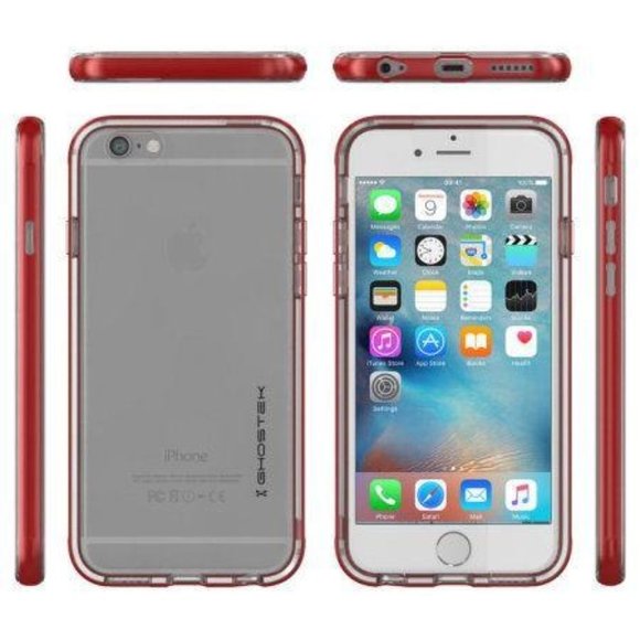 FOR iPhone 6S / 6 Tough Case – Clear / Red Ghostek - Picture 4 of 7